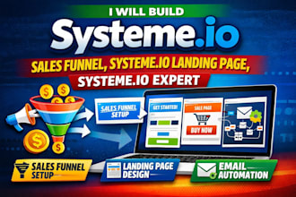build systeme io sales funnel systeme io landing page website systeme io expert