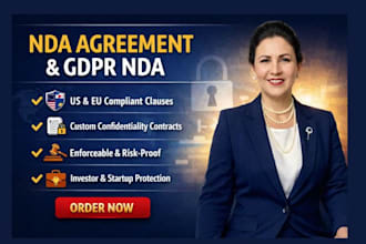 draft a US and gdpr compliant nda or confidentiality agreement