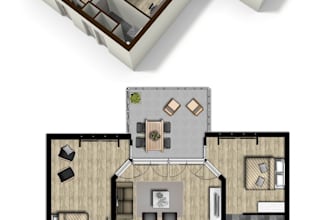 create 2d and 3d floor plan and rendering using floorplanner