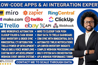 do miro zapier api ringcentral make com twilio clickup trello ebay webhook api