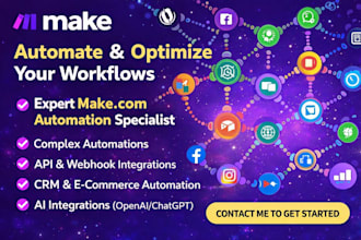 fix make com automation, setup make com scenario, make com API integration, make