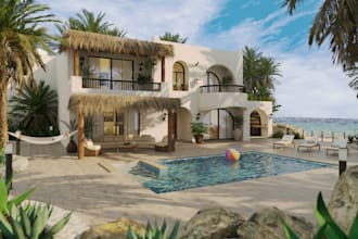 create photorealistic 3d architectural visualization for house and buildings