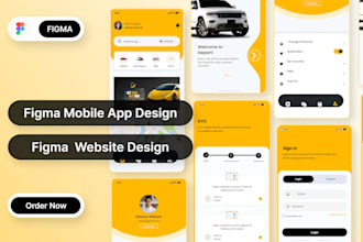 design modern user friendly UI UX for saas mobile apps and web apps in figma