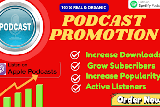 promote your podcast on spotify, apple podcast and instagram for organic growth