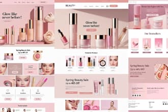 skincare shopify store cosmetic makeup lipstick nail dropshipping beauty website
