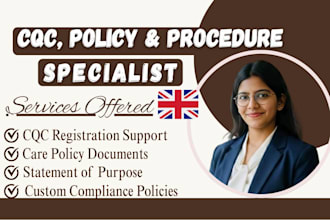 help with cqc registration and company policy documents
