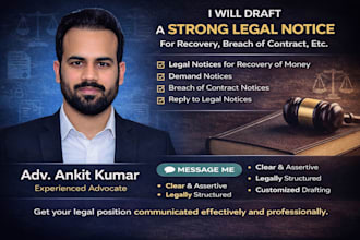 draft legal, demand, recovery notice professionally