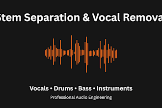 separate stems and remove vocals from any song