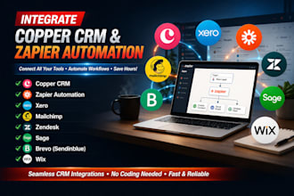 integrate copper crm zapier automation xero mailchimp crm zendesk sage brevo wix