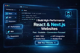 build a modern react or nextjs website