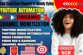 do youtube SEO and automation for USA, french and spanish cash cow channels