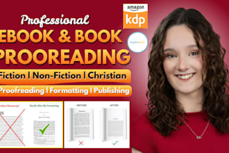 do amazon KDP book editing, fiction, non fiction or christian book proofreading