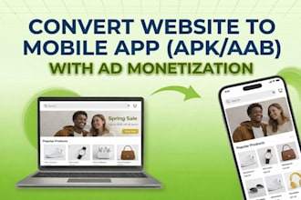 convert any website into a mobile app with apk and aab