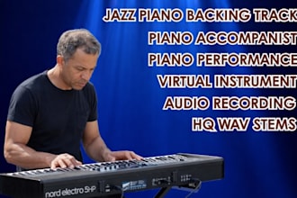 record jazz piano backing track, virtual instruments demo recording hammond