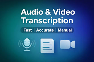 transcribe audio and video to text fast