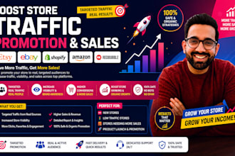 boost etsy ebay shopify amazon redbubble store traffic promotion and sales