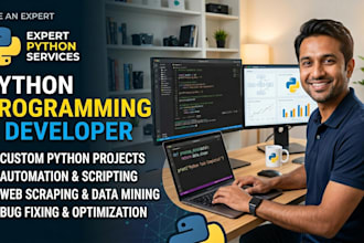 do python programming, custom python scripts, and python projects