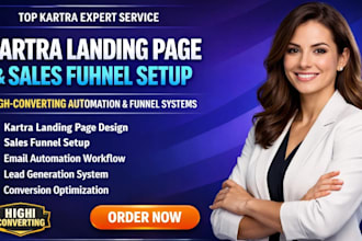 kartra landing page, kartra sales funnel, setup kartra automation, kartra expert