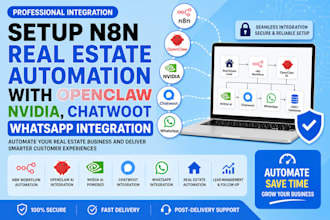 setup n8n real estate automation openclaw nvidia chatwoot whatsapp integration