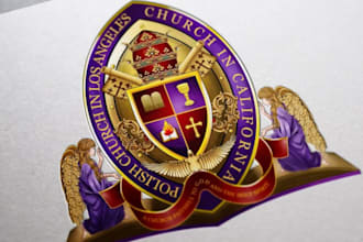 design a unique and professional crest logo
