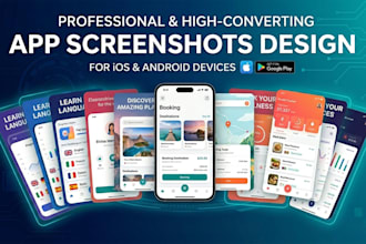 design high converting app store screenshots and app screenshots for play store