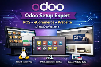 deploy odoo server with pos, ecommerce and custom website
