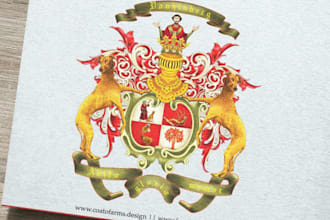design a premium and professional crest logo