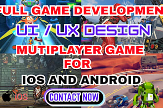 develop game in unity 3d 2d for android and ios web PC multiplayer game