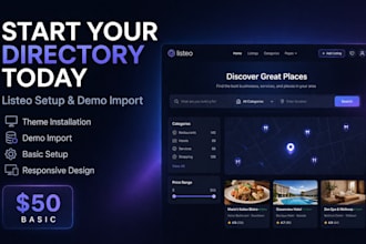 design directory and booking website using listeo
