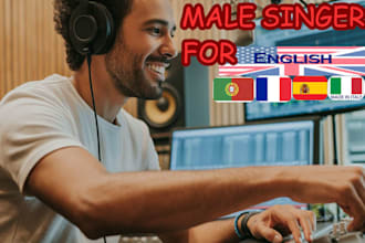 sing as male vocalist in english spanish french italian portuguese songs