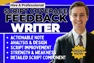 provide script coverage screenplay feedback for movie scripts and screenplays