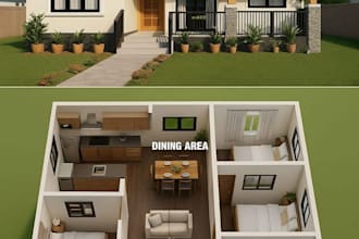 do 3d rendering architecture 3d modeling house building