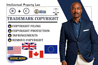 file and register copyright in USA for book, music, logo