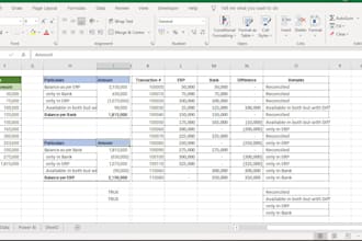 do bank reconciliation and bookkeeping in excel