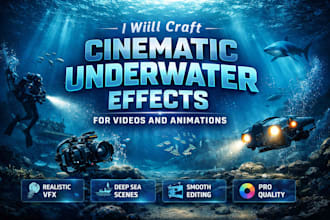 craft cinematic underwater effects for videos and animations