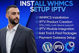 setup a complete iptv billing system with whmcs
