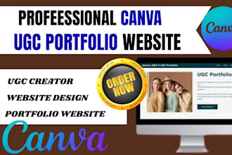 design a high converting ugc portfolio website in canva