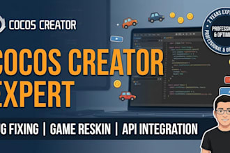 fix bugs, reskin, or integrate apis in your cocos creator game
