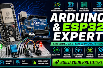 do arduino programming, esp32, stm32, esp8266, iot, pcb design, firmware, sensor