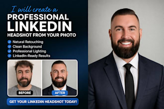 turn your photo into a professional business headshot for linkedin