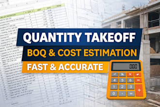 do quantity takeoff, boq and cost estimation for construction projects