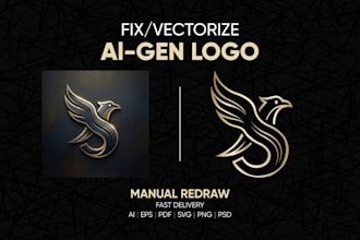 do ai logo refinement and professional vectorization