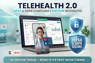 develop a secure hipaa compliant telehealth 2 android app with ehr integration