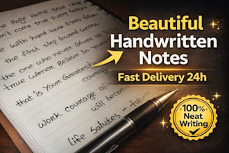 write neat and beautiful handwritten notes