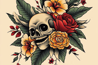 design traditional or modern tribal tattoo art