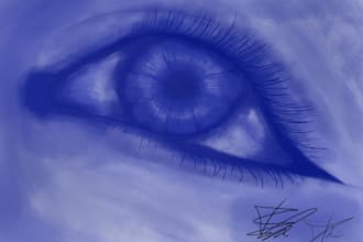 draw, especially stylized eyes or tattoos