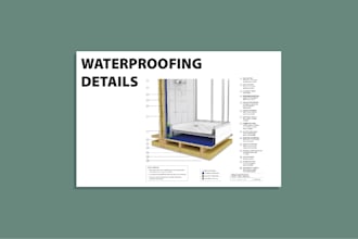create roof, waterproofing and drainage construction details