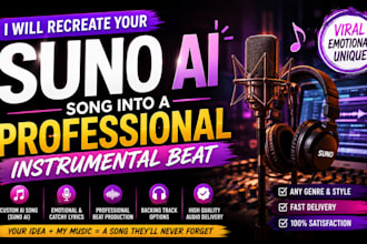recreate your suno ai song with professional beat production