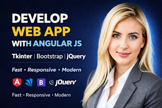develop web app with angular js, tkinter, bootstrap, jquery angular