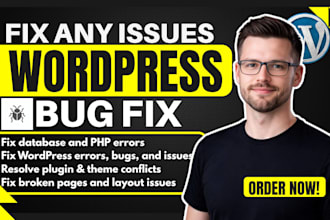 fix wordpress issues, fix critical errors, bugs and improve website performance
